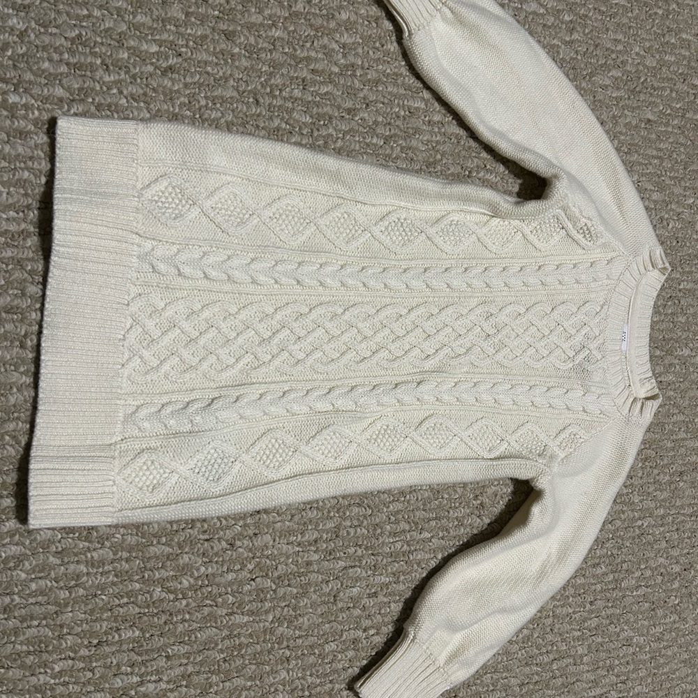 Women's Cream Cable Knit Sweater